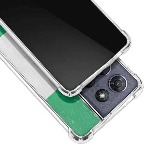 Nigeria Flag Distressed Moto G Stylus 5G (2025) Clear Case